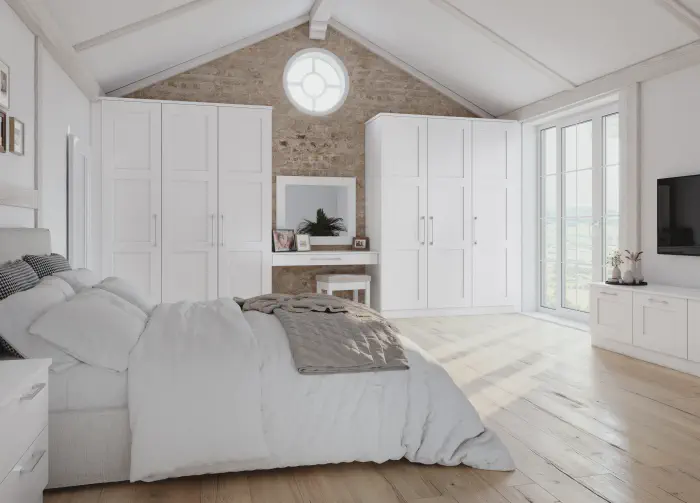 Fitted bedroom range in Bamburgh super matt White