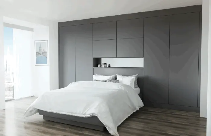 Fitted bedroom range in Glacier super matt Graphite